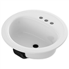 Sink Lavatory 19" Porcelain Round White 02124350 3002 0