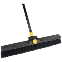 Broom*D*Push with Handle 24" S Bulldozer W/Bracket Smooth Surfaces Quickie 00633 0
