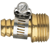 Hose End Brass Male 5/8" w/ Clamps 58135N 0