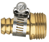 Hose End Brass Male 5/8" w/ Clamps 58135N 0