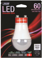 Bulb LED 60-Watt Bright White Dimmable GU24 Base Feit BPOM60DM/930CA/GU 0