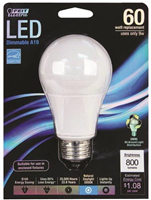 60-Watt*D* Equivalent Dimmable A19 E26 5000K Household LED Bulb OM60DM/950CA /BPOM60/850/LED 0
