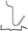 Peg Hook 1/4" Curved Zinc N180-022 0