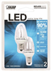 Bulb LED 7-Watt Equivalent E12 Base 2 Pack Feit BPC7/LED 0