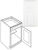 Kitchen Cabinet Luxor White Base 12" B12 Plywood Box 0