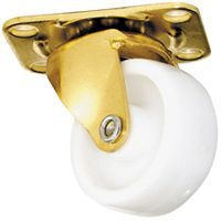 Floor Care Caster Plastic White/Brass Swivel 1-5/8"Jcb12 0